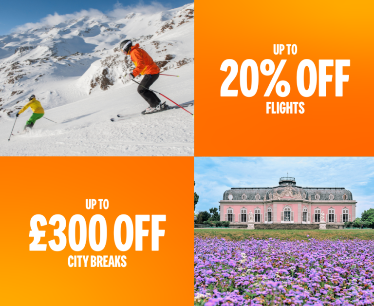 Up to 20% off flights. Zero reasons to stay home.